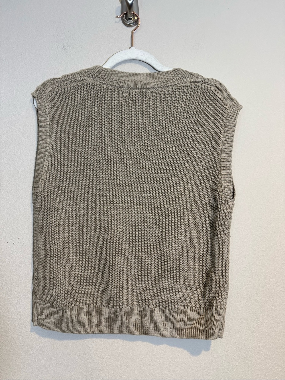 Quince Cotton Linen Sweater Tank Earthen Khaki - Picture 7 of 9